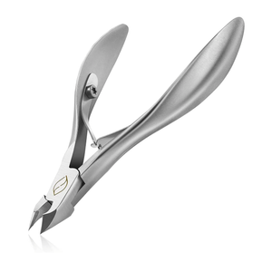 FERYES Cuticle Clippers 1/2 Jaw - Professional Cuticle Cutter Nail Cuticle Remover Tool, Nail Skin Clipper Hangnail Trimmer - SILVER