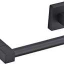 Matte Black Toilet Paper Holder Wall Mount, Bathroom Toilet Paper Holder for SUS 304 Stainless Steel, Double Post Pivoting Square Toilet Paper Roll Holder for Bathroom RV Paper Towels for TP