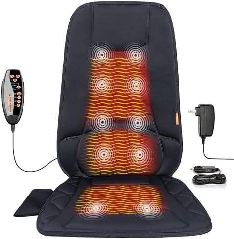 Amazon.com: CARSHION 10 Vibration Motors, Massage Seat Cushion with Heat,Back Massager for Chair Back Massager Heated Seat Cover Massage Chair Pad for Pain Relief Home Office Use : Health & Household