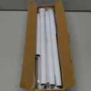 2 Pack Spring Tension Curtain Rod 32-76 inch, Adjustable Expandable Tension Curtain Rod No Drilling, Tension rods for Window Doorway Kitchen Curtain, White