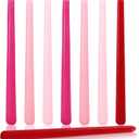 Whaline 12 Pcs Valentine's Day Taper Candles 10 Inch Wax Taper Candles Gradient Pink Red Long Unscented Candle Sticks for Wedding Anniversary Birthday Party
