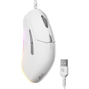 SteelSeries Rival 3 Gen 2 Gaming Mouse  8500 DPI TrueMove Core Optical Sensor  60 Million Click Durability  Low Latency  77g Lightweight  100% PTFE Feet  RGB  White