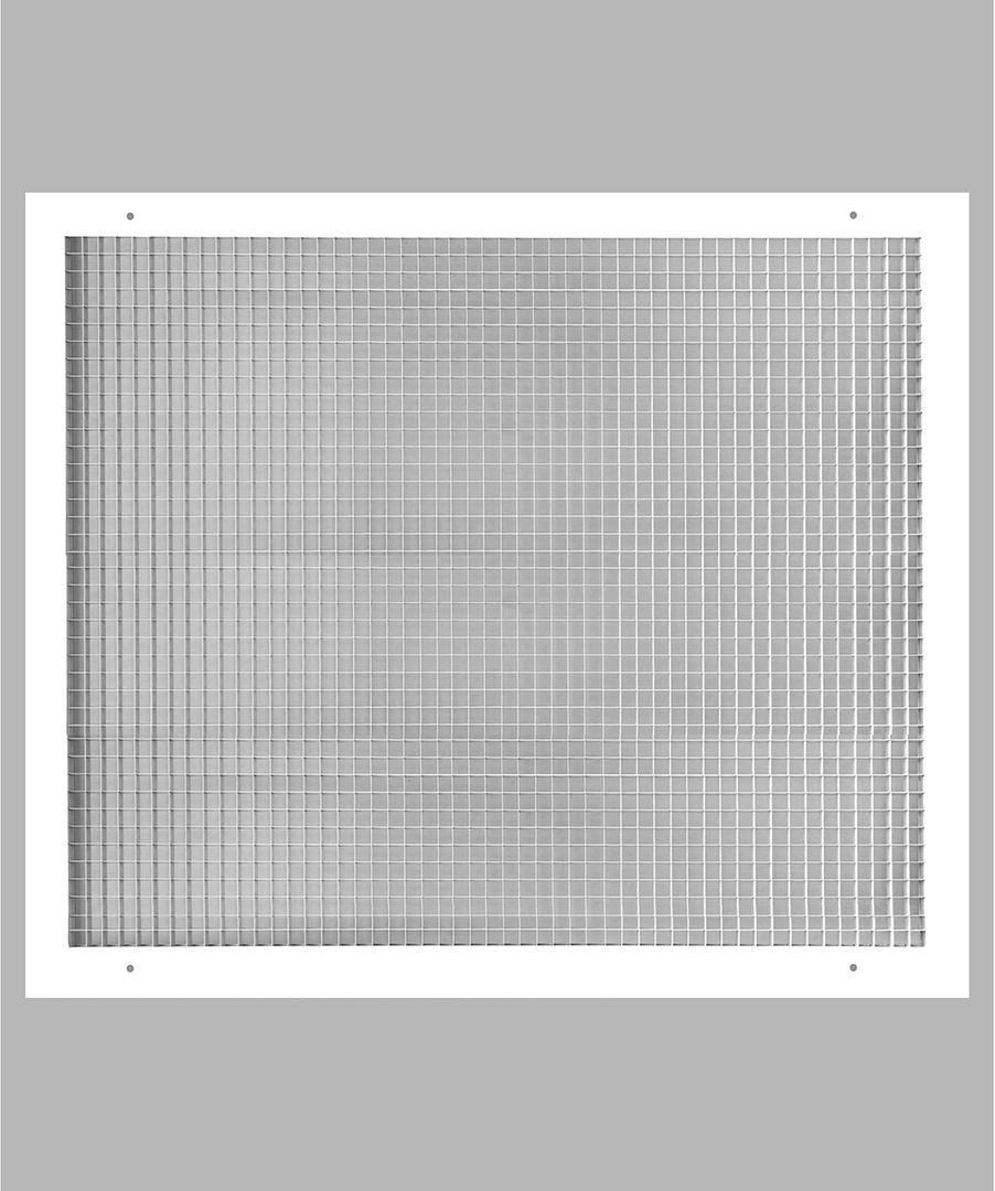 22" x 26" or 26" x 22" Cube Core Eggcrate Return Air Grille - Aluminum Rust Proof - HVAC Vent Duct Cover - White [Outer Dimensions: 23.75 x 27.75]