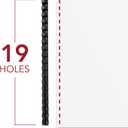 Mead CombBind Binding Spines/Spirals/Coils/Combs, 3/4", 150 Sheet Capacity, Black, 125 Pack (4000136)