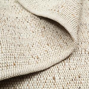 Natural Jute Cotton Area Rug - 6x9 Rug - Boho Rugs for Living Room, Bedroom, Dining Room, Hallway, Office, Entryway - Rustic Vintage Bohemian Carpet Home Dcor - Hand Woven Rugs 6x9 ft