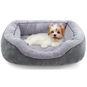 INVENHO Small Dog Bed for Small Dogs, Cat Beds for Indoor Cats Washable, Orthopedic Dog Bed, Warming Soft Calming Sleeping Puppy Bed Durable Pet Bed with Anti-Slip Bottom S(20"x19"x6")