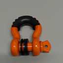 Nilight 2 Pack 3/4" D-Ring Shackle 4.75 Ton (9500 Lbs) Capacity with 7/8" Pin Heavy Duty Off Road Recovery with Isolators & Washer Kit for Jeep Truck Vehicle, Orange (90051B)
