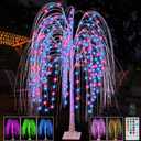 Pooqla 288 LED 6FT Colorful Lighted Willow Tree, RGB LED Tree with Remote, Willow Tree with Multicolored String Lights for Indoor Outdoor Easter Christmas Party Home Wedding Garden Decoration