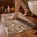 Luxury Fall Autumn Pink Pumpkin Bathroom Mat, 20"x32" Extra Soft and Absorbent Microfiber Bath Rug, Non-Slip TPR Back, Plush Shaggy Bath Carpet for Floor (1'8" x 2'8" (Rectangular))