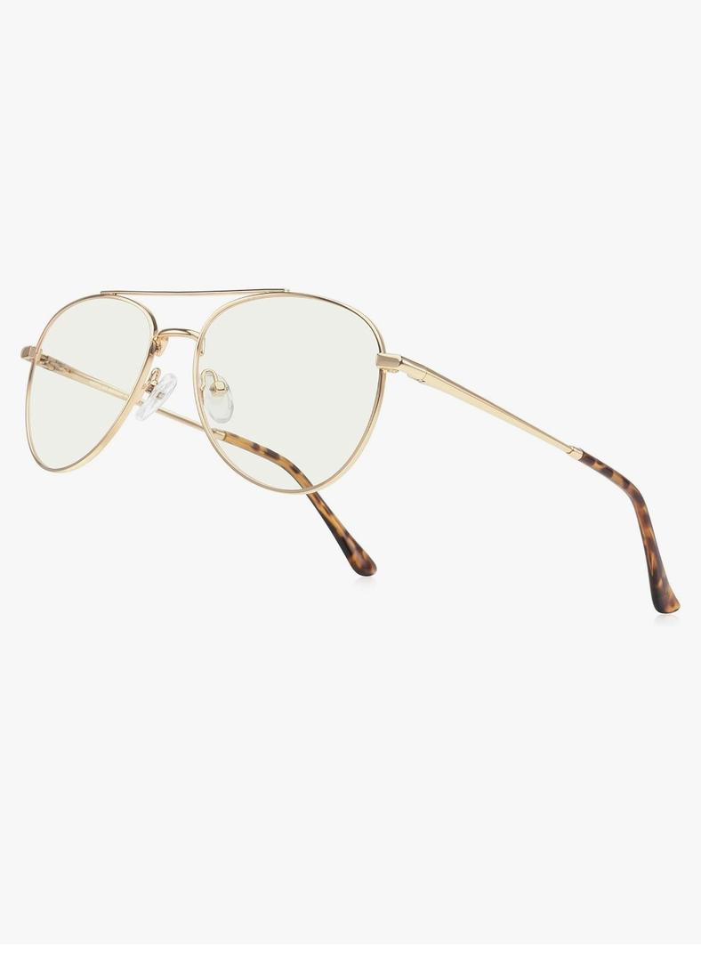 Aviator Reading Glasses for men and Women Blue Light Blocking Lens Spring Temple
