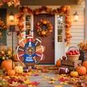 2 x Boao Thanksgiving Turkey Garden Flag 21.65 x 17.72 Inches Double Sided Printed for Outside Decorations, Large Fall Garden Flag Football Winter Autumn Yard Sign for Outdoor Yard Lawn