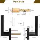 HOSOM 6 Pack Passage Door Lever for Closet Hall Heavy Duty Door Handle with Square Plate Left or Right Handing Levers Door Handles Interior No Locking Matte Black