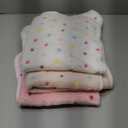 1 Pack 3 Blankets Super Soft Cute Dot Pattern Pet Blanket Flannel Throw for Dog Puppy Cat Beige/Brown/Pink Medium