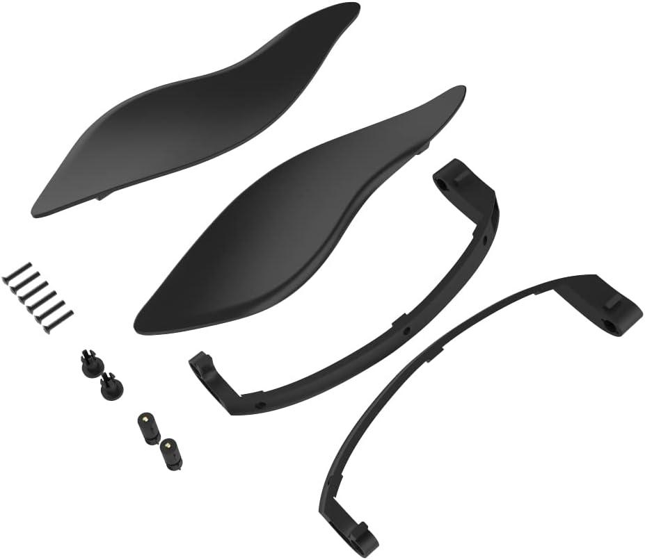 Advanblack Unpainted Side Wings Air Deflectors, Fairing Side Wing Windshield, Fairing Side Shield, Adjustable Wind Deflectors, Compatible for Harley Touring Street Electra Glide 2014-2023