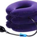Cervical Neck Traction Device Inflatable Neck Stretcher, Easy to Use for Chronic Neck and Shoulder Pain Relief Traction Spine Alignment, Neck Cervical Brace (Purple)