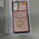 Asuwish Phone Case for Samsung Galaxy S21 5G 6.2 inch Wallet Cover with Tempered Glass Screen Protector and RFID Blocking Ring Stand Credit Card Holder Cell Accessories S 21 21S G5 Women Men Rose Gold