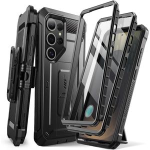 SUPCASE for Samsung Galaxy S25 Ultra Case with Stand (Unicorn Beetle Pro), [2 Front Frames] [Built-in Screen Protector & Belt-Clip] Military-Grade Protection Phone Case for S25 Ultra 6.9 Inch, Black (Black)