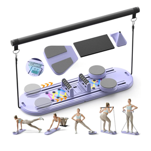 Pilates Board,Multifunctional Rebound Abdominal Board,Foldable Pilates Reformer Set, Ab Core Trainer Machine,Ab Exercise Board,Abs Workout Equipment for Women Home Gym Equipment