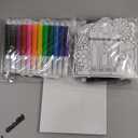 30 PCS Ramadan Crafts Set Fridge Magnet Kit Paint Your Own Eid DIY Crafts Include 30 Magnet 24 Paint Pens Eid Mubarak Gifts Favors Party Supplies Home Activities Bulk Decors