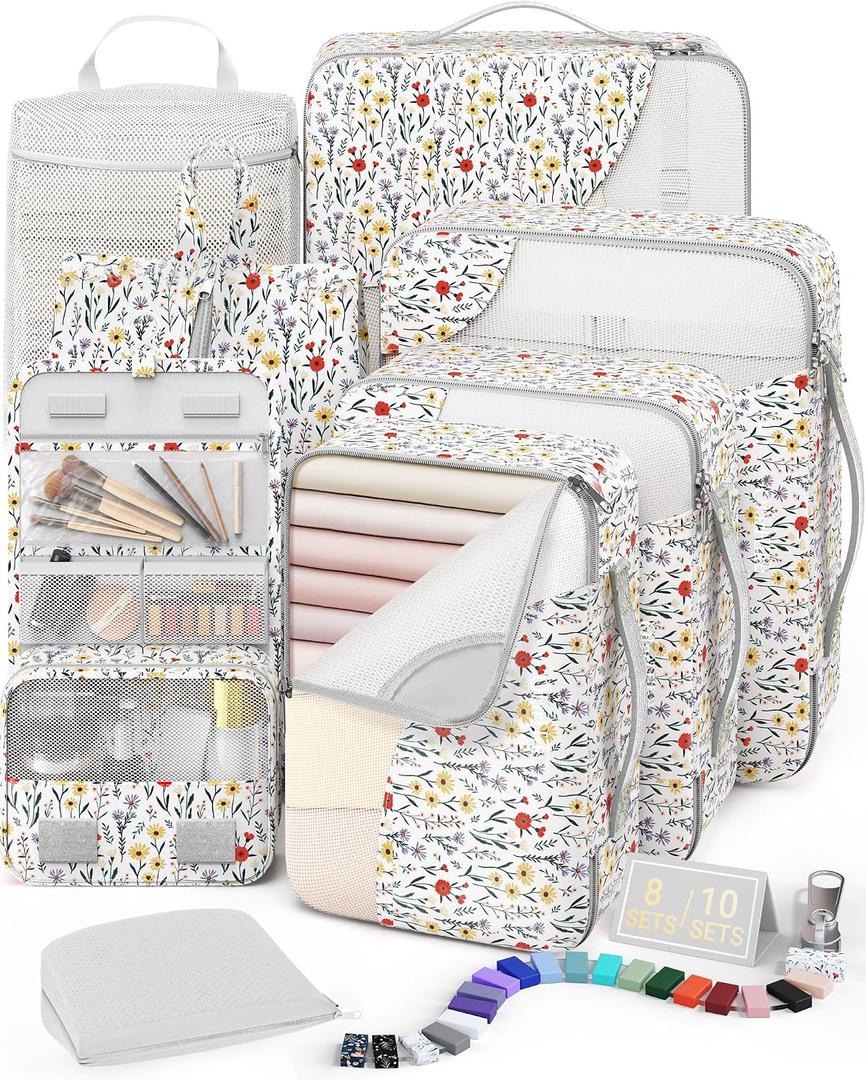 8 Set Packing Cubes for Travel, Gifts for Women Mom,Anti-Tearing Suitcase Organizer,OlarHike Vacation Essentials & Accessories for Cruise Ship