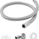 1/2" x 40" Air Compressor Jumper Hose Kit - 1/2" Male NPT to 1/2" Male NPT Swivel Ends - 450 PSI, 750F Stainless Steel Braided - Industrial Grade