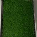 Dog Grass Pet Loo Indoor/Outdoor Portable Potty, Dog Litter Box, Artificial Grass Patch Bathroom Mat and Washable Pee Pad for Puppy Training, Full System with Trays (Pet Training Tray, 20"x16")