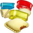3 x Sandwich Cutter and Sealer - Crustless Sandwich Maker - Cut and Seal - Lunch Box and Bento Box - Boys, Girls, Kids Lunch - Sandwich Cutters for Kids - Triangle, Circle, Square