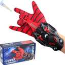 Spider Web Shooter, Spider Web Launcher, USB Charging one-Click Recovery,Cool Toy Things for Superhero Fans Suitable for Men and Kids (Spider Black)