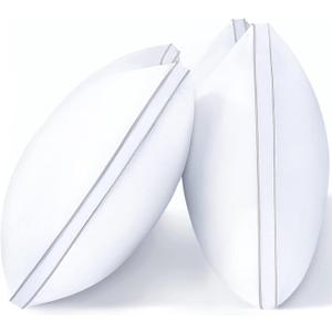 viewstar Bed Pillows King Size Set of 2, Firm Support Down Alternative Gusseted Pillows for Side, Back, or Stomach Sleepers, White
