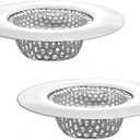 1.25" Small Drain Strainer, Sink Drain Hair Catcher, Bathroom Sink Strainer, 2PCS Drain Mesh Baskets for Laundry, Mop Pool, Utility, Slop, RV Sink, Stainless Steel Drain Filter