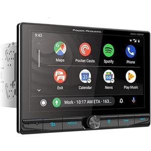 Power Acoustik CPAA-70D10F Car Stereo - Apple CarPlay & Android Auto Head Unit, 10.6" Floating Double DIN Touchscreen Car Stereo with Bluetooth, Aux Input, USB, SD, AM/FM Receiver, CD DVD Player