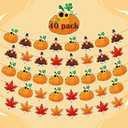 Pack of 2 OHOME 40 Pack Thanksgiving Decorations -Thanksgiving Banner for Indoor Home Party Office Classroom School Fall Decor