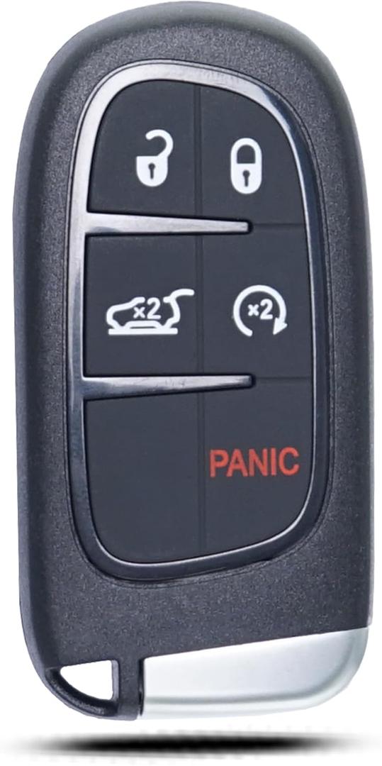 MechanMagic Smart Key Fob Remote Replacement Fits for Jeep Cherokee 2014 2015 2016 2017 2018 2019 2020 2021 2022 GQ4-54T Keyless Entry Remote Start Control 68141580 433 MHz 5 Buttons