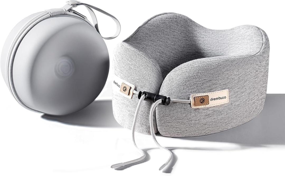 Neck Pillow Airplane, CertiPUR-US® BASF Memory Foam Travel Pillows with Comfortable Breathable Cover, Ergonomic Design Compact Airplane Pillow for Flight Headrest Sleep, Portable Plane Accessories, X-Large