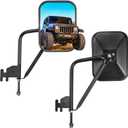 JOYTUTUS Upgraded Mirrors Doors Off for Wrangler JK JKU JL JLU & Gladiator JT 2007-2025, No Vibrate & Wobble Wide Side Mirrors, Easy-Install Doorless Quick Release Mirror for Safe Doors Off Driving