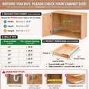 Sintuff 4 Pack Wooden Pull out Tray Cabinet Organizer Gentle Close Roll out Shelves for Kitchen Cabinets Fully Assembled Slide Pantry Shelves (15'' X 21'')