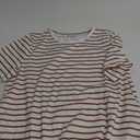 MITILLY Women's Casual Summer T Shirt Dress 2025 Striped Loose Short Sleeve Tunic Dress with Pockets (Brown) Small 