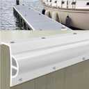 5 Pack Dock Edging Side Gard, 10 Feet Dock Guard with Heavy Wall Sections for Greater Protection – Commercial Grade Double Molded Material (White)