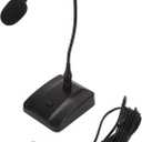 Gooseneck Condenser Microphone Conferences, Professional Desktop Wired Microphone with Mute Buttons and 6.35mm Connection Cable for Meetings Lectures Broadcasting Conferences Speech