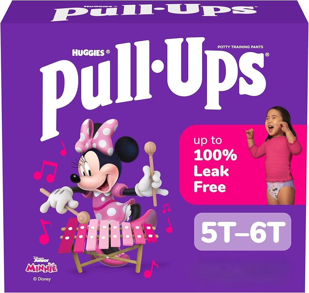 Pull-Ups Girls' Potty Training Pants, Size 5T-6T Training Underwear (46+ lbs),  (Pack of 40)