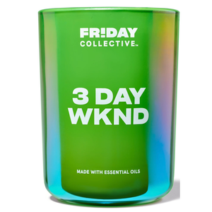 Friday Collective 3 Day Wknd Candle, Fruity Scented, Made with Essential Oils, 8 oz