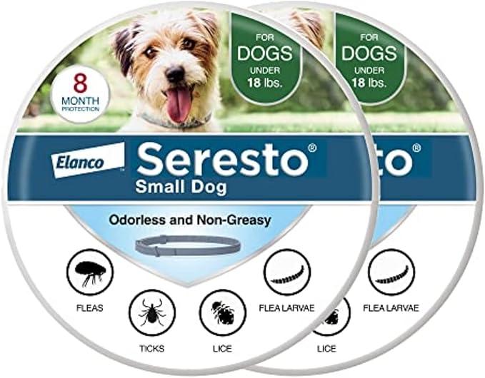 Seresto Small Dog Vet-Recommended Flea & Tick Treatment & Prevention Collar for Dogs Under 18 lbs. | 2 Pack
5K+