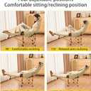 Foldable Camping Recliner: Features 4-level angle adjustment, a right-side storage pocket, and an included carrying bag—ideal for outdoor activities, midday naps, hospital care and patio relaxation