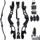 TBOW 62” ILF Recurve Bow with Gordon Limbs 30-60Lbs for Adult Archery Competition Athletic Right Hand, 50Lbs