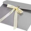 10pcs Paper Envelope Gift Bags with Ribbon Bowknot Holiday Envelope Party Gift Card Packaging Bag Wedding Presents Box for Underwear Silk Scarf Greeting Cards