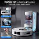 Robot Vacuum and Mop Combo, Robot Vacuum Cleaner with Bagless Self Emptying Station, 18000Pa Suction, LiDAR Navigation, ideal for Pet Hair, Carpet & Hard Floor, Compatible with App/Alexa/Voice Control