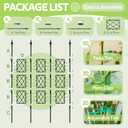 Jesosia Garden Trellis for Climbing Plants Outdoor - 65" PE-Coated Metal Pipes & Plastic Grids Rose Wall Trellis Frame - Sturdy Privacy Screen Plant Support Fence for Flowers Vines Vegetables