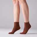 6 Pairs Ruffle Socks For Women Casual Ankle Socks Retro Soft (White, S)