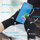 2 Pairs Compression Full Finger Arthritis Gloves, Copper Glove with Touch Screen Fingers for Everyday Support, Hand Joint Pain, Carpal Tunnel, Tendonitis, Trigger Finger, Fit for Men & Women (Medium)