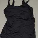 Aqua Eve Tankini Tops for Women Swimwear Top Only Tummy Control Bathing Suit Top No Bottom, Small